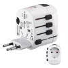 Hama World Travel Pro uniwersalny adapter podróżny Biały