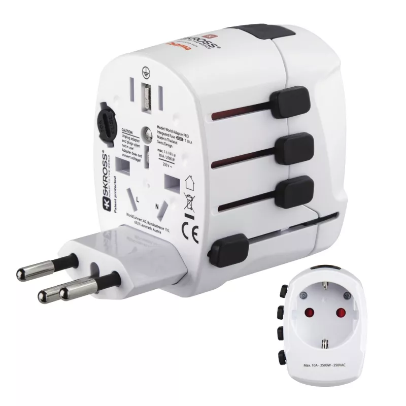 Hama World Travel Pro uniwersalny adapter podróżny Biały