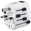 Hama World Travel Pro uniwersalny adapter podróżny Biały