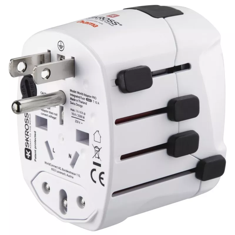 Hama World Travel Pro uniwersalny adapter podróżny Biały
