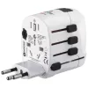 Hama World Travel Pro uniwersalny adapter podróżny Biały