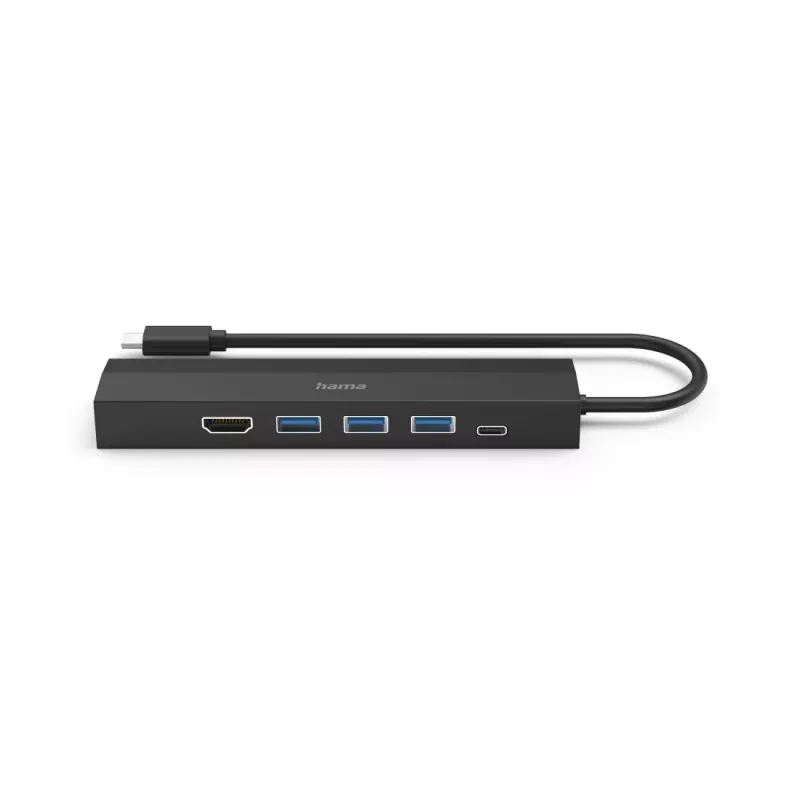 Hama 00200144 koncentrator interfejsu USB 3.2 Gen 1 (3.1 Gen 1) Type-C 5000 Mbit/s Czarny