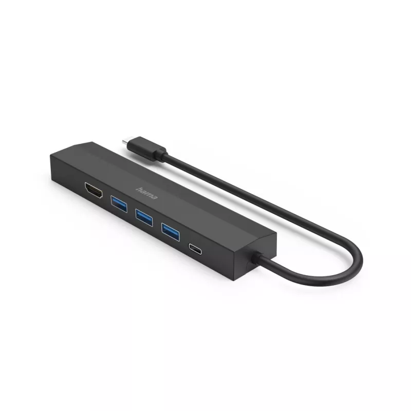 Hama 00200144 koncentrator interfejsu USB 3.2 Gen 1 (3.1 Gen 1) Type-C 5000 Mbit/s Czarny