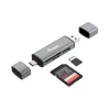 Equip Czytnik kart z hubem USB 3.0, OTG, MicroSD (TransFlash), MicroSDHC, SD, SDHC, Szary, CE i RoHS, USB 3.2 Gen 1 (3.1 Gen 1) Type-A/Type-C, 202 mm, 12 mm