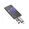 Equip Czytnik kart z hubem USB 3.0, OTG, MicroSD (TransFlash), MicroSDHC, SD, SDHC, Szary, CE i RoHS, USB 3.2 Gen 1 (3.1 Gen 1) Type-A/Type-C, 202 mm, 12 mm