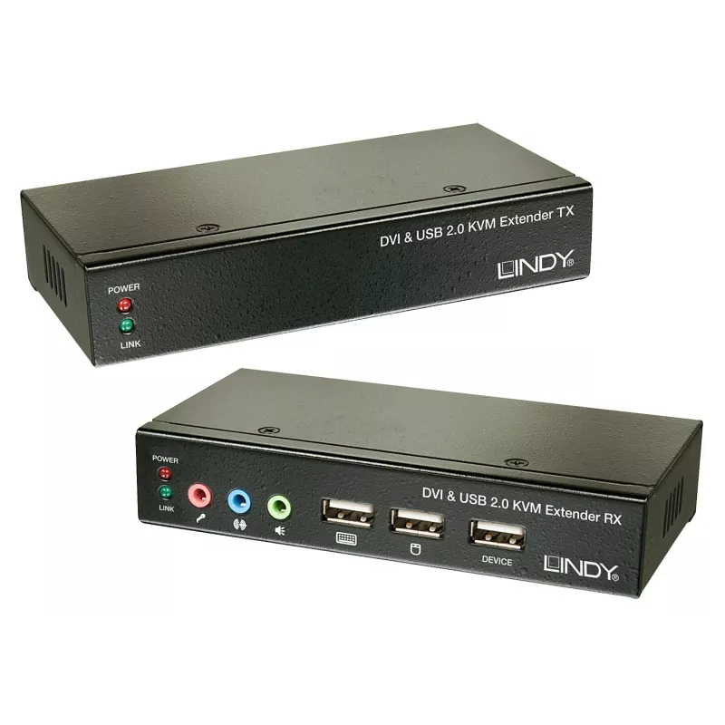 Lindy 39377 Przełącznik KVM Czarny