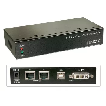Lindy 39377 Przełącznik KVM Czarny