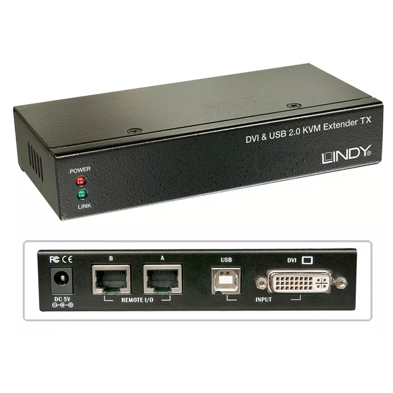 Lindy 39377 Przełącznik KVM Czarny
