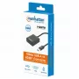 Kabel Manhattan USB-A do HDMI, 1080p@60Hz, konwertuje sygnał USB 3.2 Gen1 (znany jako USB 3.0) na HDMI, 15 cm, czarny, wtyk na gniazdo, trzyletnia gwarancja