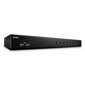 Lindy 8 Port DVI-I Single Link, USB 2.0 i Audio KVM Switch Pro