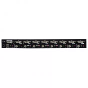 Lindy 8 Port DVI-I Single Link, USB 2.0 i Audio KVM Switch Pro