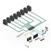 Lindy 8 Port DVI-I Single Link, USB 2.0 i Audio KVM Switch Pro