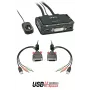 Kompaktowy przełącznik KVM Lindy 2-portowy DVI-D Single Link, USB 2.0 i Audio
