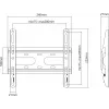 Manhattan Uchwyt ścienny do telewizora i monitorów (stały ultracienki), Do ekranów od 23 inch do 42 inch, Kompatybilność VESA: wszystkie pomiędzy 75x75 mm a 200x200 mm – sprawdź wymiary czterech otworów montażowych z tyłu ekranu, aby upewnić się, że pasuje, Maks. 45 kg, Czarny, Uchwyt