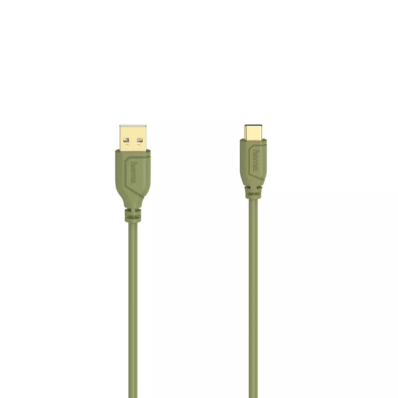 Hama Flexi-cienki kabel USB USB 2.0 0,75 m USB C USB A zielony