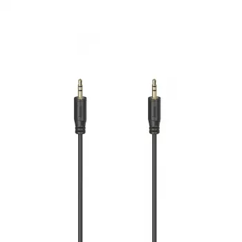 Hama Flexi-cienki kabel audio 0,75 m 3,5 mm czarny męski na męski pozłacany