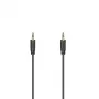 Hama Flexi-cienki kabel audio 0,75 m 3,5 mm czarny męski na męski pozłacany