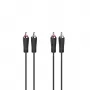 Hama 00205258 kabel audio 3 m 2 x RCA Czarny
