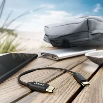 Hama 00201604 kabel USB USB 2.0 0,2 m USB C Czarny
