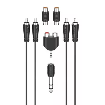 Kabel audio Hama 00205175 2,5m 2xRCA męski czarny