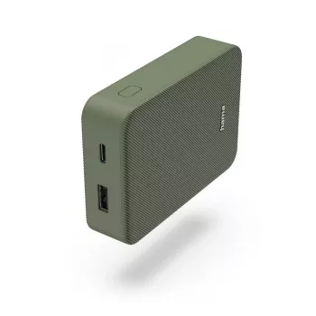 Hama Colour 10 Power Pack, 10000 mAh, 2 wyjścia: USB-C, USB-A, zielony