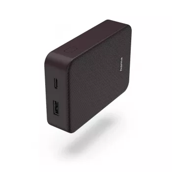 Hama Colour 10 Power Pack, 10000 mAh, 2 wyjścia: USB-C, USB-A, śliwkowy