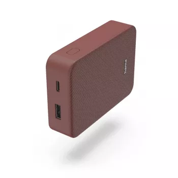 Hama Colour 10 Power Pack, 10000 mAh, 2 wyjścia: USB-C, USB-A, czerwony