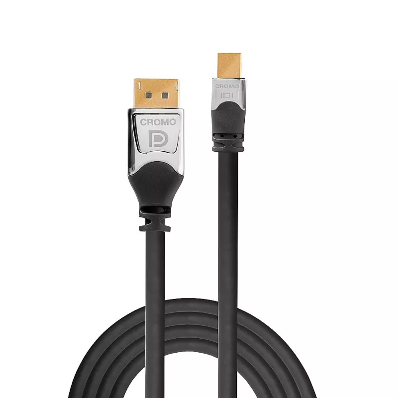 Kabel Lindy 0,5m CROMO Mini DisplayPort do DisplayPort, 0,5 m, Mini DisplayPort, DisplayPort, Wtyk męski, Wtyk męski, 4096 x 2160 pikseli