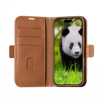 Etui z klapką dbramante1928 Copenhagen iPhone 16 Tan 3 kieszenie na karty