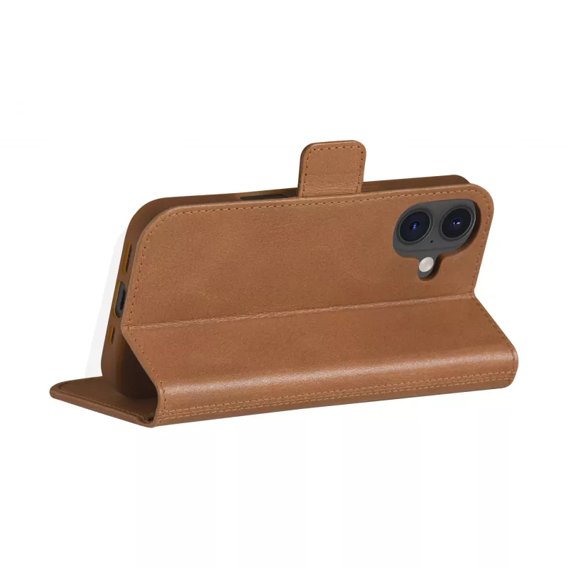 Etui z klapką dbramante1928 Copenhagen iPhone 16 Tan 3 kieszenie na karty