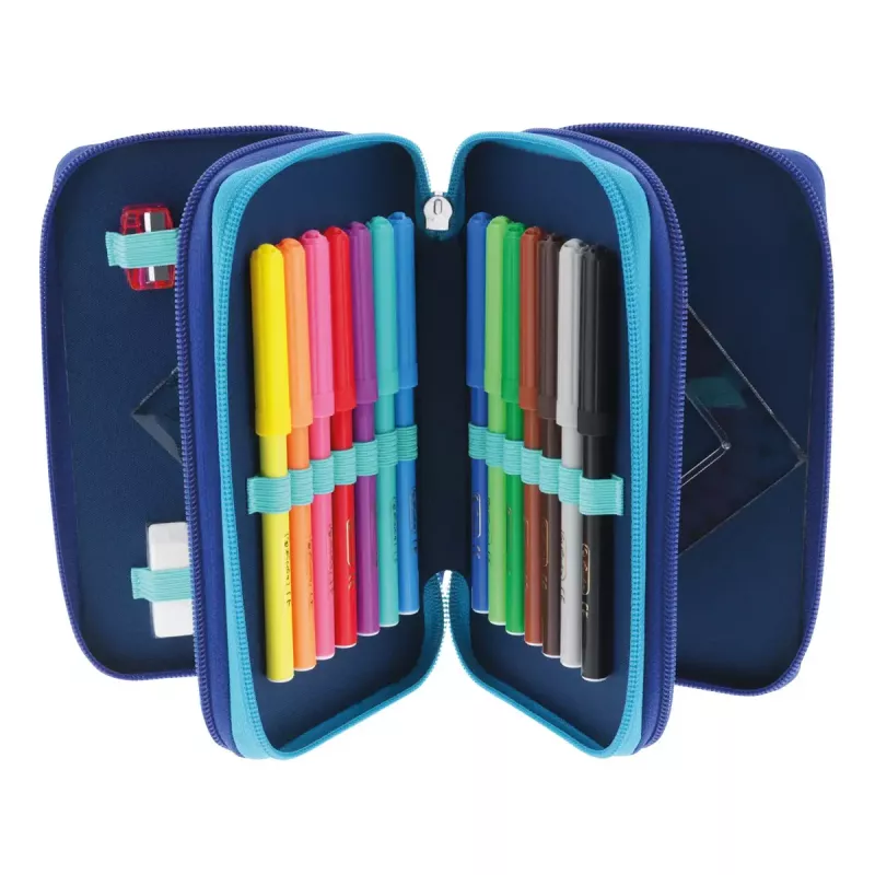 Herlitz TriCase Dip Dye 31 szt. Niebieski Turkusowy Poliester 190x115x70 mm