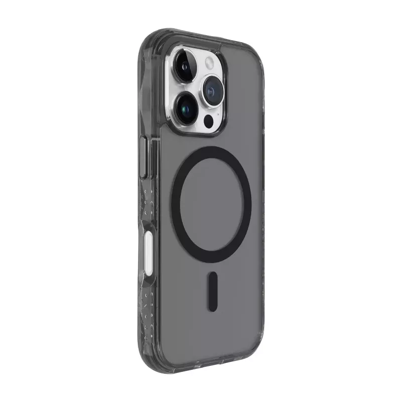 Etui na telefon LAUT CRYSTAL MATTER X do iPhone 16 Pro, przezroczysto-czarne, PC+TPU, na ekran 6,1 cala