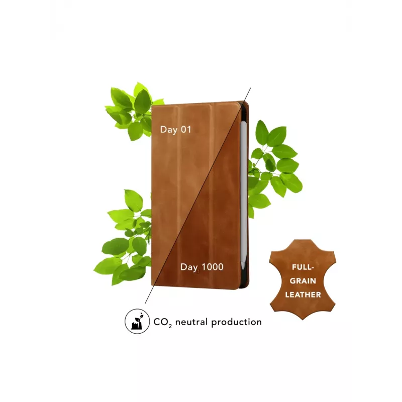 Etui folio d bramante do iPada Pro 11 cali (M5 2025 / M4 2024) — skóra pełnoziarnista, tryb podstawki