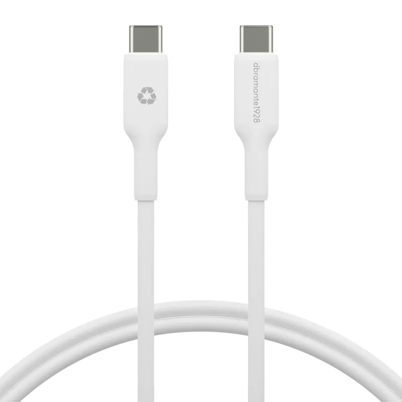 Kabel USB-C na USB-C 1 m d bramante re-charge — USB 2.0, biały