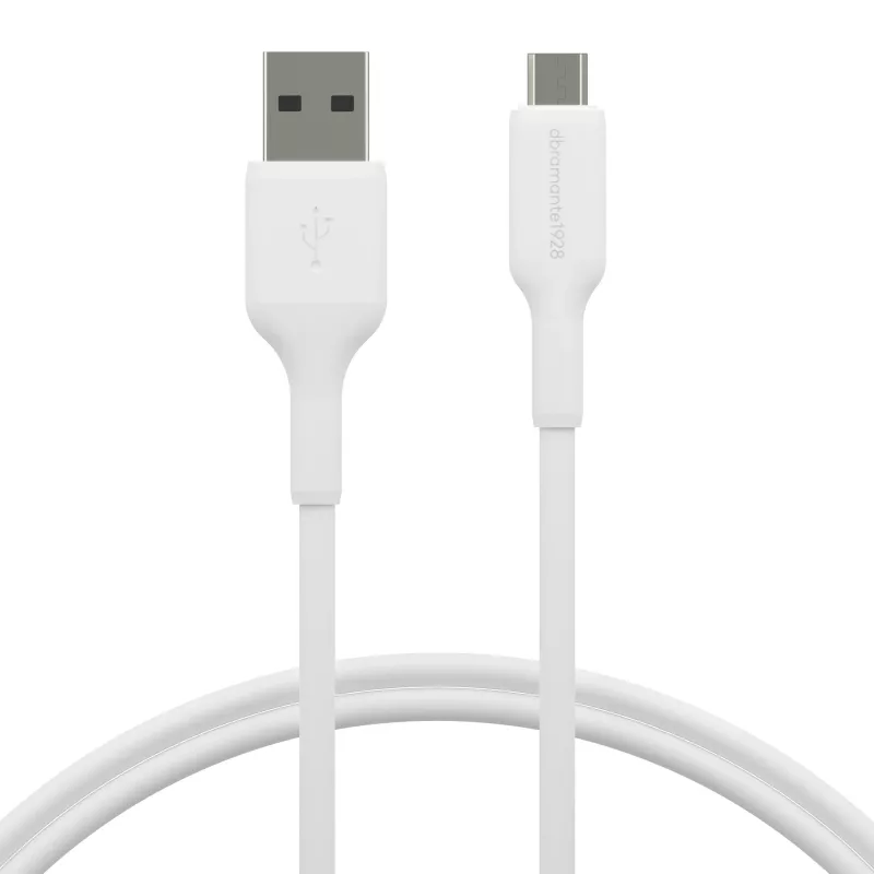 dbramante1928 re-charge - Kabel 1m USB-A - Micro USB - W, 1 m, USB A, Micro-USB A, USB 2.0, 0,48 Gbit/s, Biały