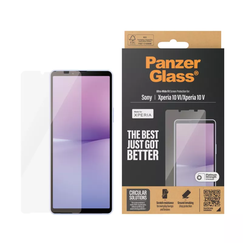 Folia ochronna PanzerGlass Sony Xperia 10 VI Ultra-Wide Fit odporna na zarysowania i wstrząsy