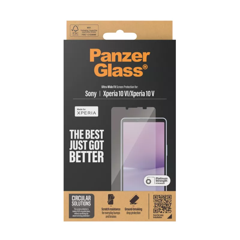 Folia ochronna PanzerGlass Sony Xperia 10 VI Ultra-Wide Fit odporna na zarysowania i wstrząsy