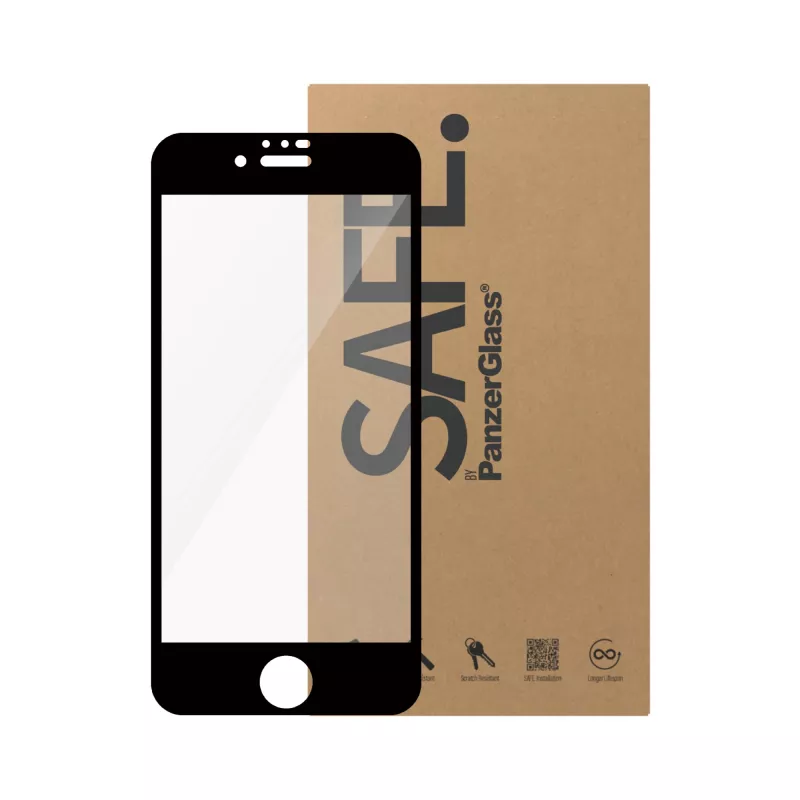PanzerGlass SAFE. by ® Ochrona ekranu iPhone SE (2020, 2022) | 8 | 7 | 6s | 6 | Ultra-Wide Fit | BULK