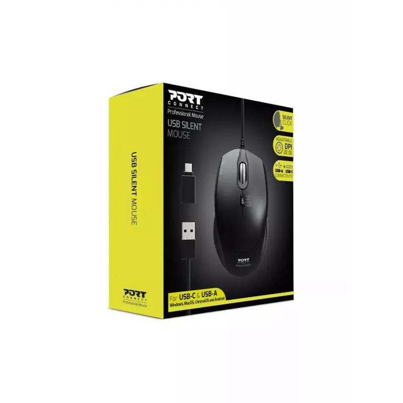 Mysz Port Designs 900711 Praworęczna USB Typ-A