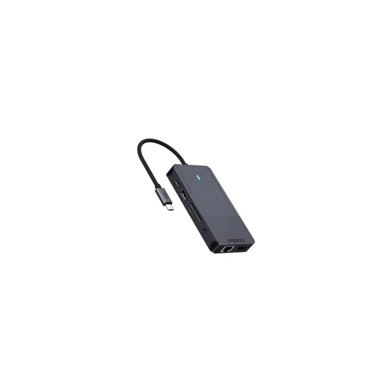 Rapoo UCM-2005 karty/adaptery interfejsów 3,5 mm DisplayPort HDMI RJ-45 USB 3.2 Gen 1 USB Type-C