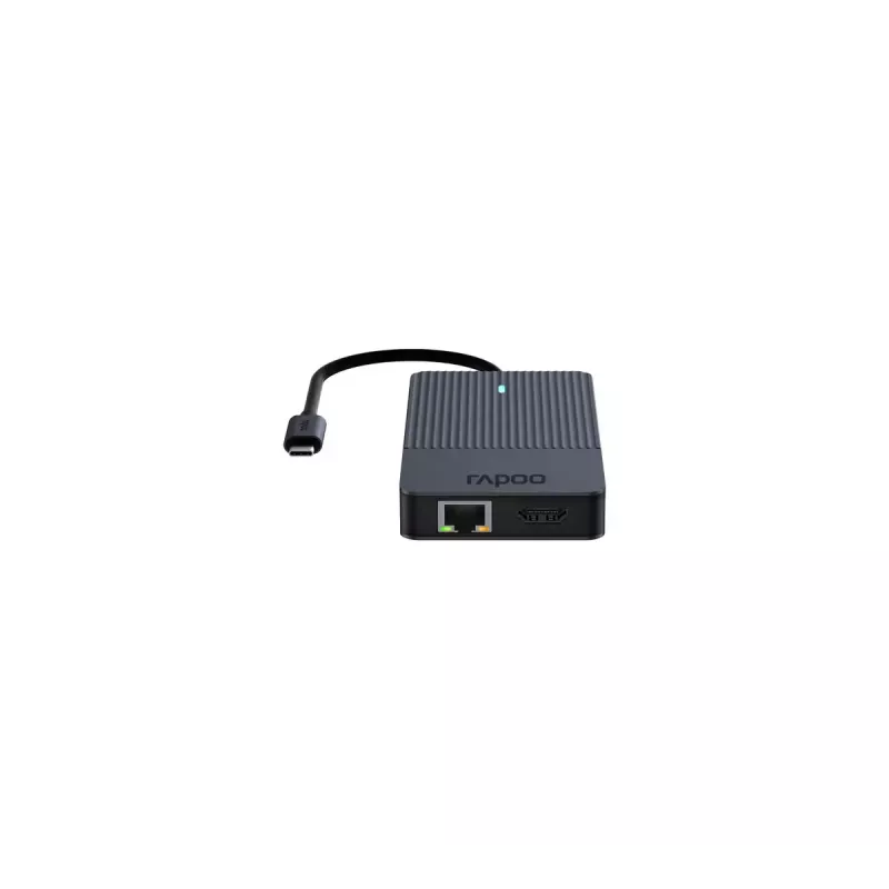 Rapoo UCM-2005 karty/adaptery interfejsów 3,5 mm DisplayPort HDMI RJ-45 USB 3.2 Gen 1 USB Type-C