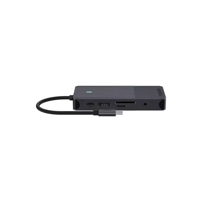 Rapoo UCM-2005 karty/adaptery interfejsów 3,5 mm DisplayPort HDMI RJ-45 USB 3.2 Gen 1 USB Type-C