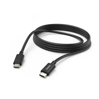 Hama Kabel ładujący, USB-C - USB-C, 3 m, czarny, 3 m, USB C, USB C, USB 2.0, 0.48 Gbit/s, czarny
