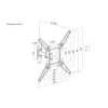 Equip 23 cale-55 cali pełnozakresowy uchwyt ścienny do telewizora, 100 x 100 mm, 400 x 400 mm, -8 - 5°, -90 - 90°, stal nierdzewna, czarny
