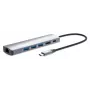Manhattan USB-C Dock/Hub, Porty (x6): Ethernet, HDMI, USB-A (x3) i USB-C, z zasilaniem Power Delivery (PD) 100 W — wymaga zewnętrznej ładowarki USB-C (brak w zestawie). Zasilany przez USB (bez zewnętrznego zasilacza), gdy PD nie jest używany