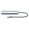 Manhattan USB-C Dock/Hub, Porty (x6): Ethernet, HDMI, USB-A (x3) i USB-C, z zasilaniem Power Delivery (PD) 100 W — wymaga zewnętrznej ładowarki USB-C (brak w zestawie). Zasilany przez USB (bez zewnętrznego zasilacza), gdy PD nie jest używany