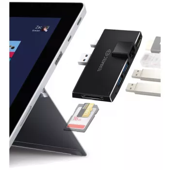 Koncentrator USB Terratec CONNECT Pro2 Przewodowy USB 3.2 Gen 1 Czarny