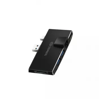 Koncentrator USB Terratec CONNECT Pro2 Przewodowy USB 3.2 Gen 1 Czarny