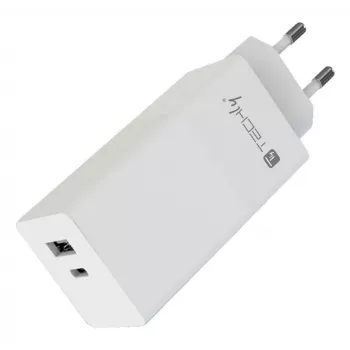 Techly IPW-PD100W-WH ładowarka do urządzeń mobilnych Powerbank, Smartfon, Tablet, Uniwersalna Biały AC Szybkie ładowanie Wewnętrzna