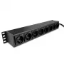 Lindy 73025 jednostka dystrybucji zasilania (PDU) 8 gniazd AC 1,5U Czarny